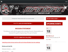 Tablet Screenshot of mandanhockey.com